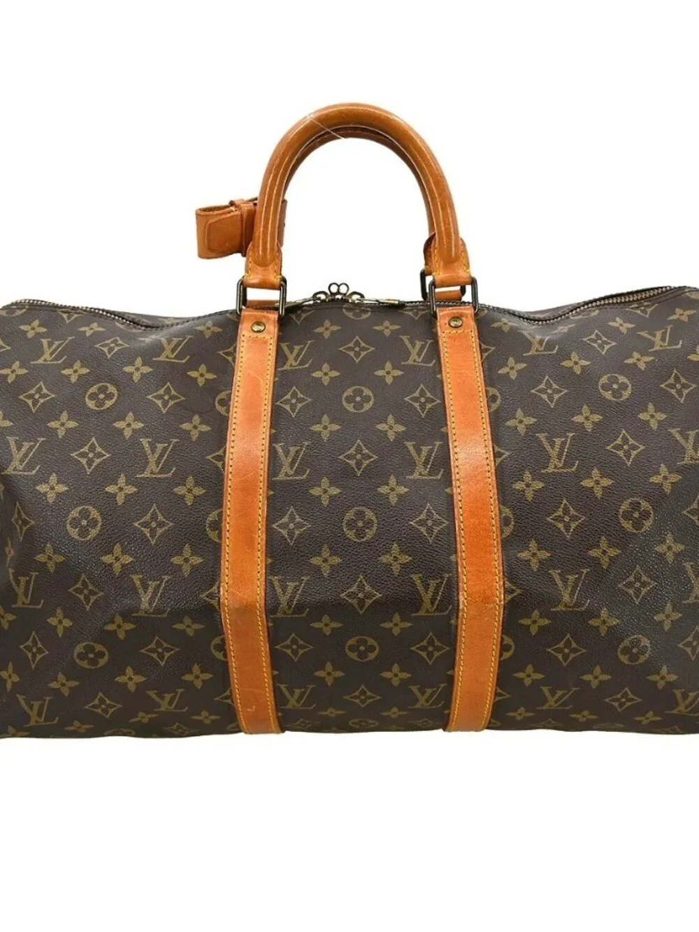 Best01 LOUIS VUITTON KEEPALL 50 TRAVEL HANDBAG MONOGRAM